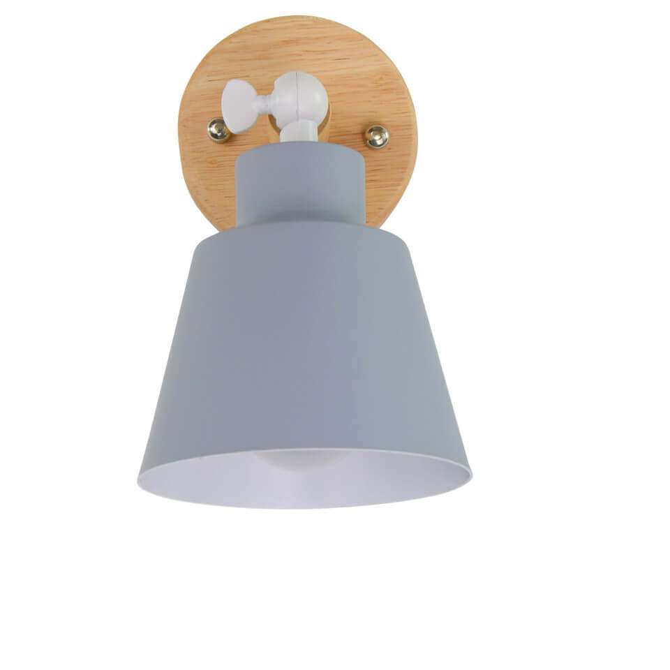 Nordic Macaron Rotatable Wood Wall Sconce