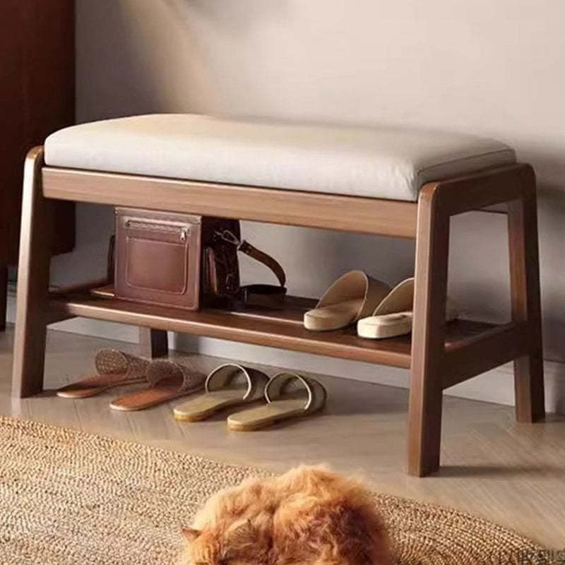 Scandinavian Tech Cloth Wood 1-Shelf Shoe Storage