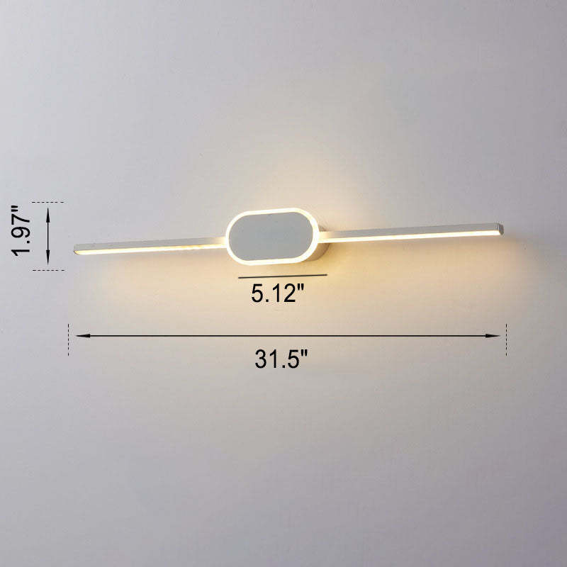 Minimalist Oval Base Vanity LED Sconce