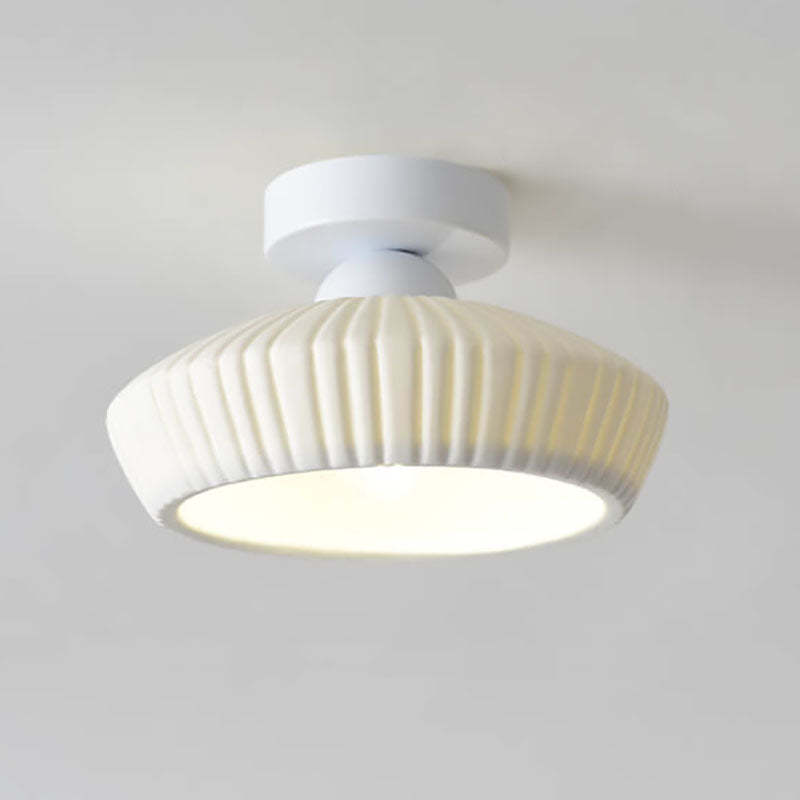 Modern Ceramic Disc Semi-Flush Ceiling Light — C / White / 220V-240V For UK/AU