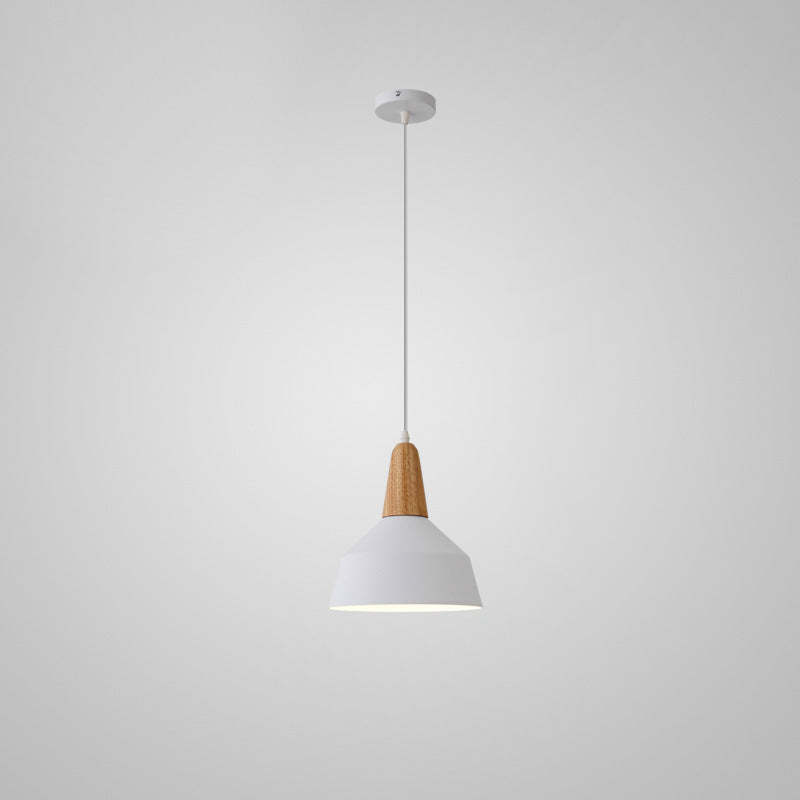 Nordic Macaron Aluminum Wood Pendant Light