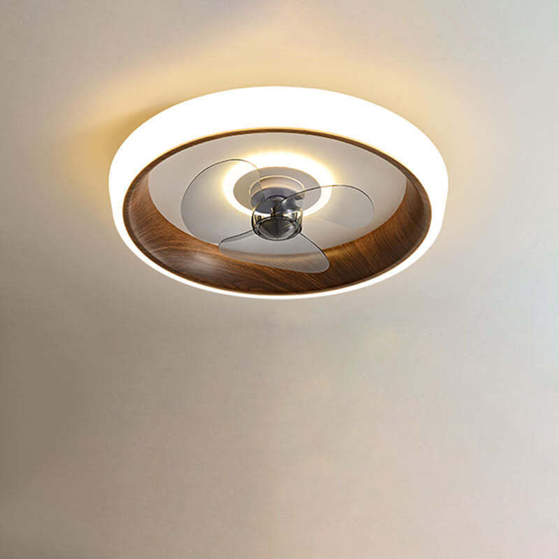 Nordic Minimalist Grain Flush Mount Ceiling Fan