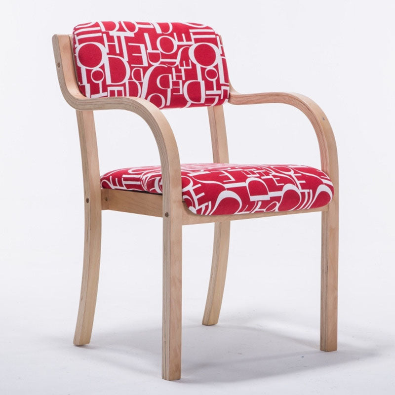 Nordic Wood Fabric Leather Velvet Dining Chair