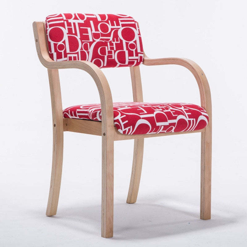 Nordic Wood Fabric Leather Velvet Dining Chair