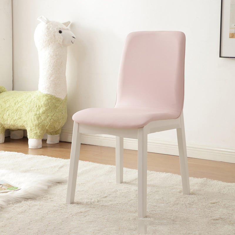 Nordic Leather Wood Frame Dining Chair