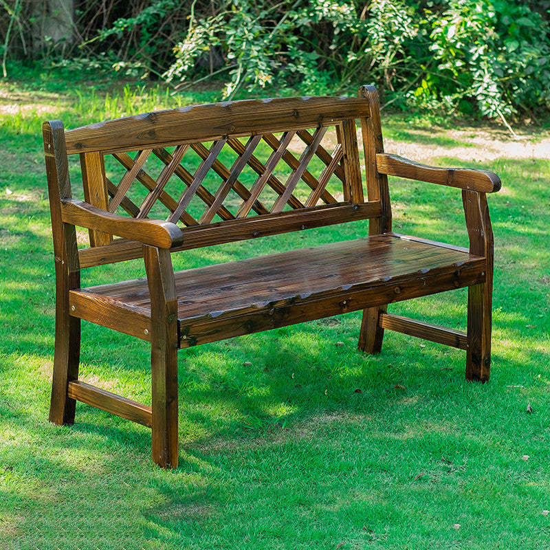 Retro Fir Lattice Outdoor Coffee Table Set