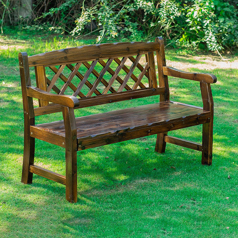 Retro Fir Lattice Outdoor Coffee Table Set — Table