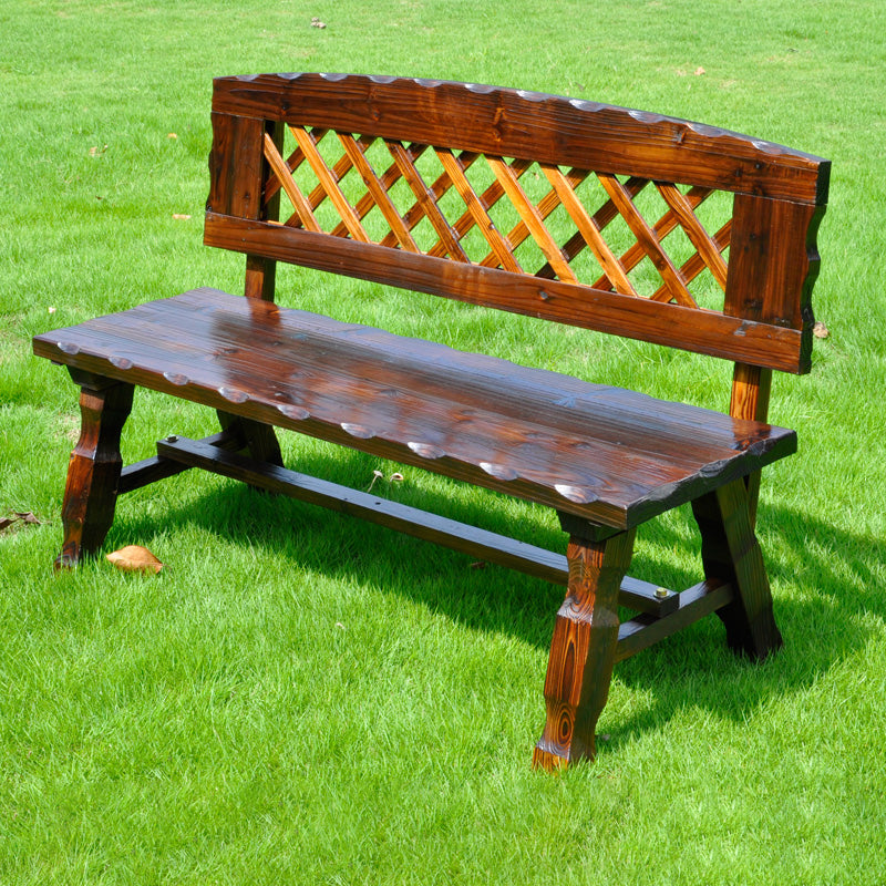 Retro Fir Lattice Outdoor Coffee Table Set