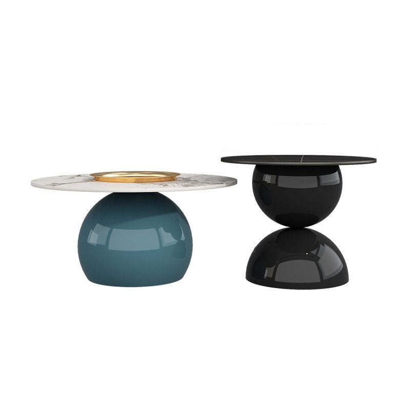 Nordic Geometric Rock Board Iron Coffee Table