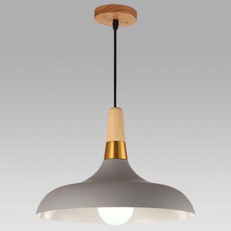 Nordic Macaron Barn Wood Pendant Light