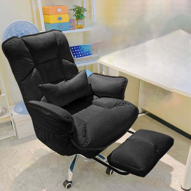 Modern Fabric Steel Adjustable Recliner With Footrest — Steel / B - Black / With Footrest