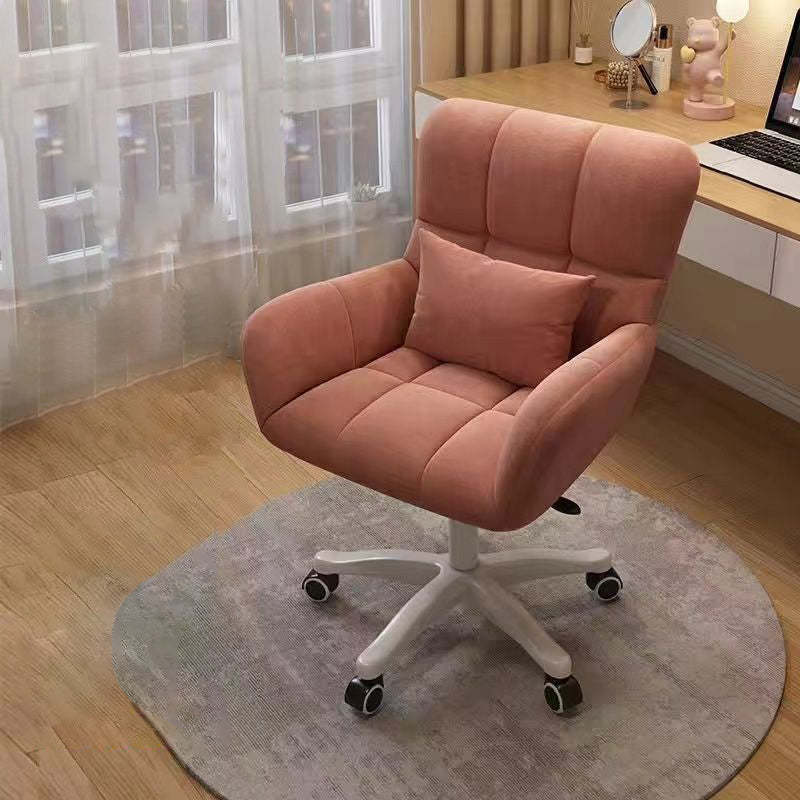 Nordic Velvet Swivel Height-Adjustable Desk Chair