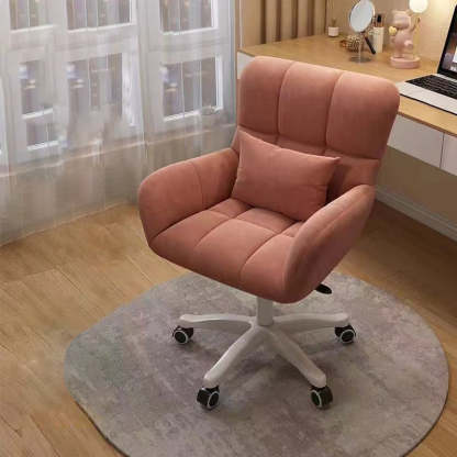 Nordic Velvet Swivel Height-Adjustable Desk Chair
