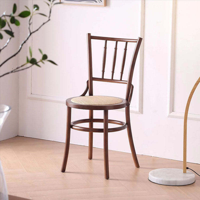 Lighom cylinder rattan wood dining chairs & benches for dining room