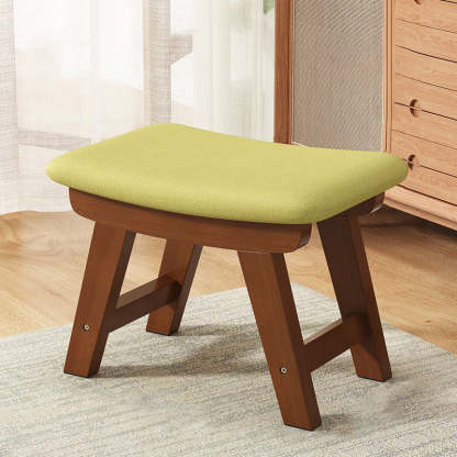 Minimalist Wood Cushion Shoe Bench