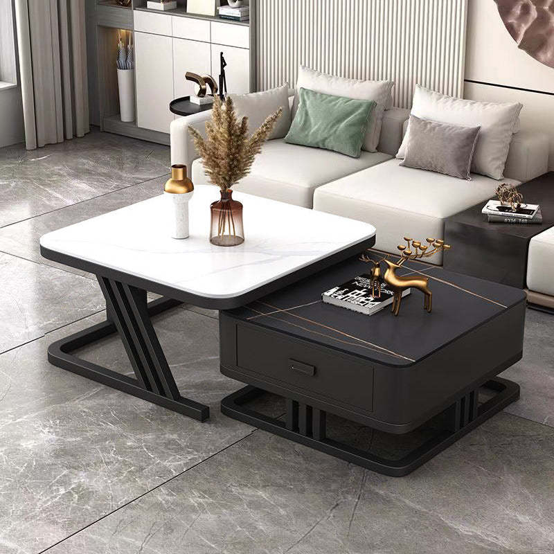 Modern Iron Frame Nesting Coffee Table