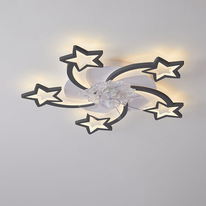 Scandinavian Modern Line Flush Mount Ceiling Fan