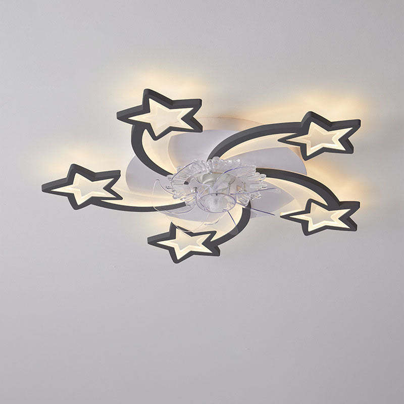 Scandinavian Modern Line Flush Mount Ceiling Fan