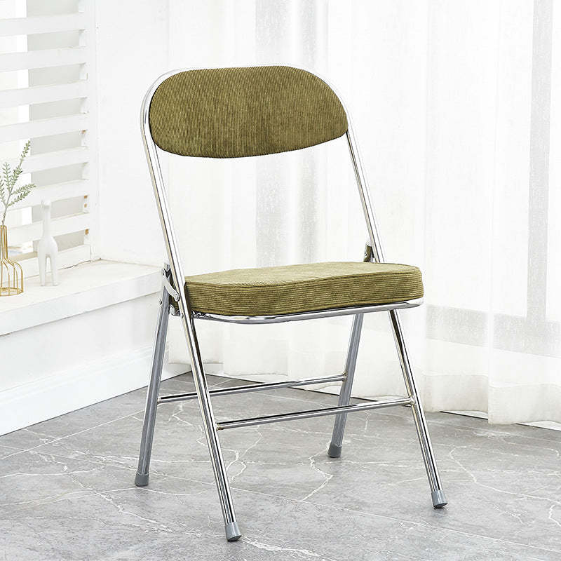 Vintage Velvet Steel Foldable Dining Chair