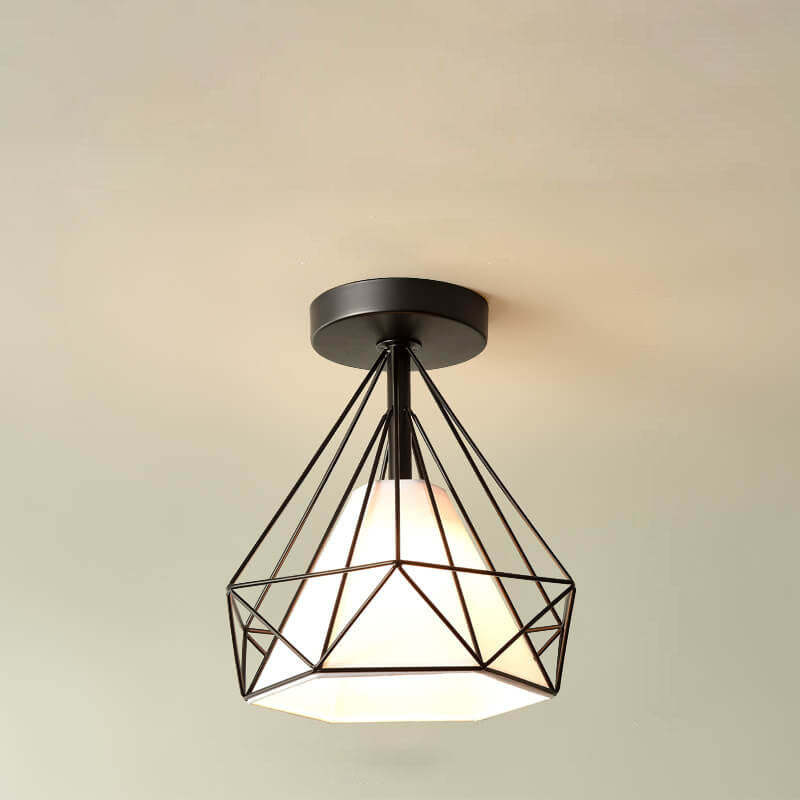 Scandinavian Iron Flower Diamond Light