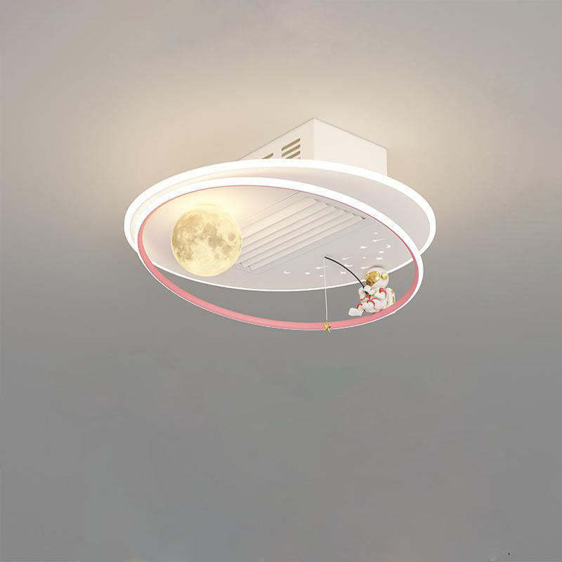 Contemporary Astronaut Moon Bladeless Flush