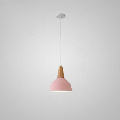 Nordic Macaron Aluminum Wood Pendant Light