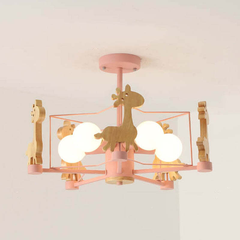 Scandinavian Childlike Giraffe Ceiling Light