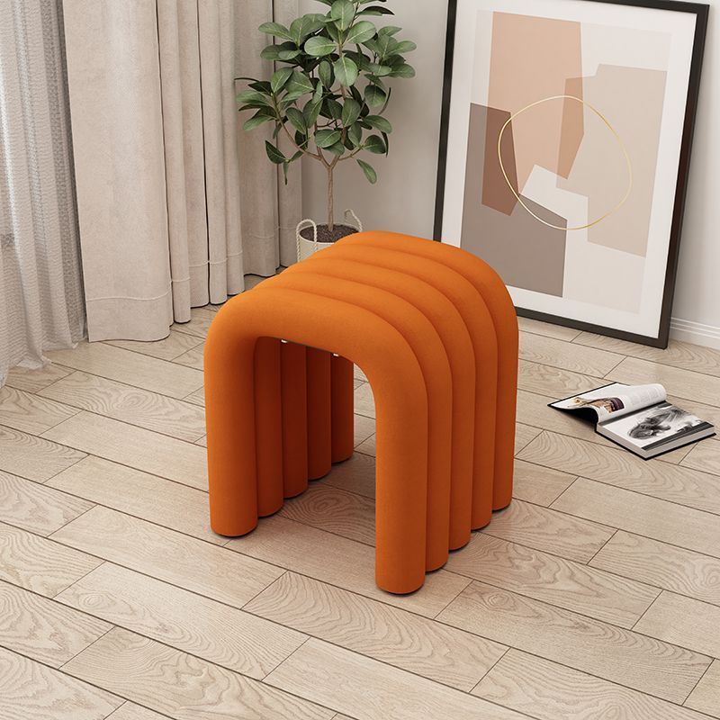 Minimalist U-Shape Lambswool Steel Chair