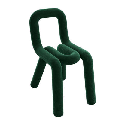 Contemporary Striped Fabric Wood Four-Leg Chair