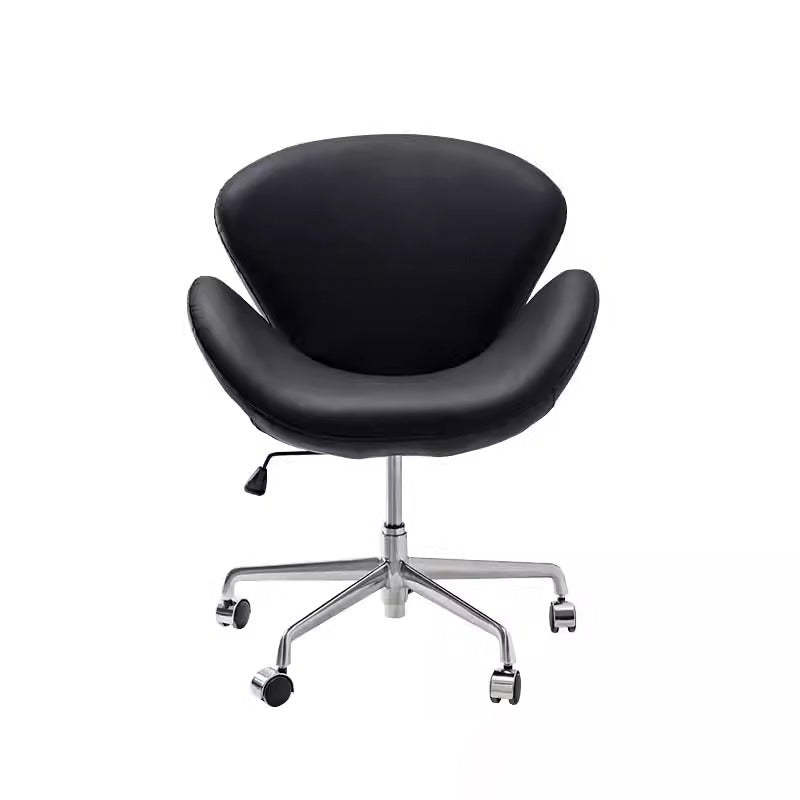 Minimalist Flannel Lambskin Movable Desk Chair