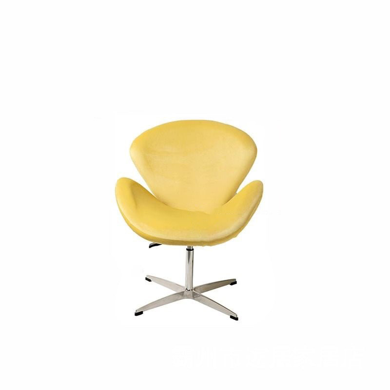 Minimalist Flannel Lambskin Movable Desk Chair