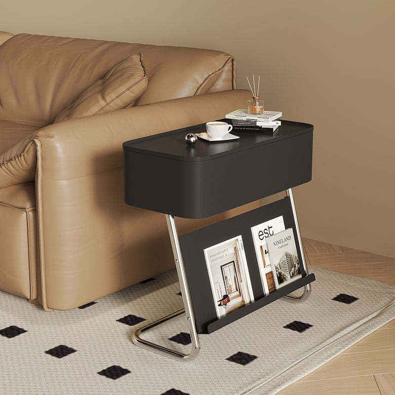 Nordic Rotating L-Shape Steel End Table