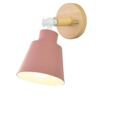 Nordic Macaron Rotatable Wood Wall Sconce