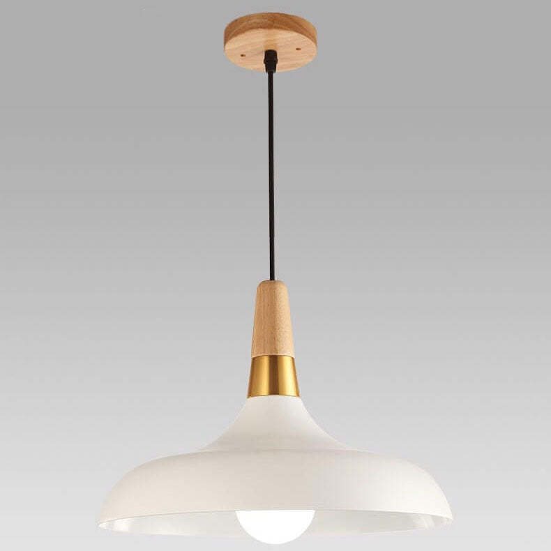 Nordic Macaron Barn Wood Pendant Light
