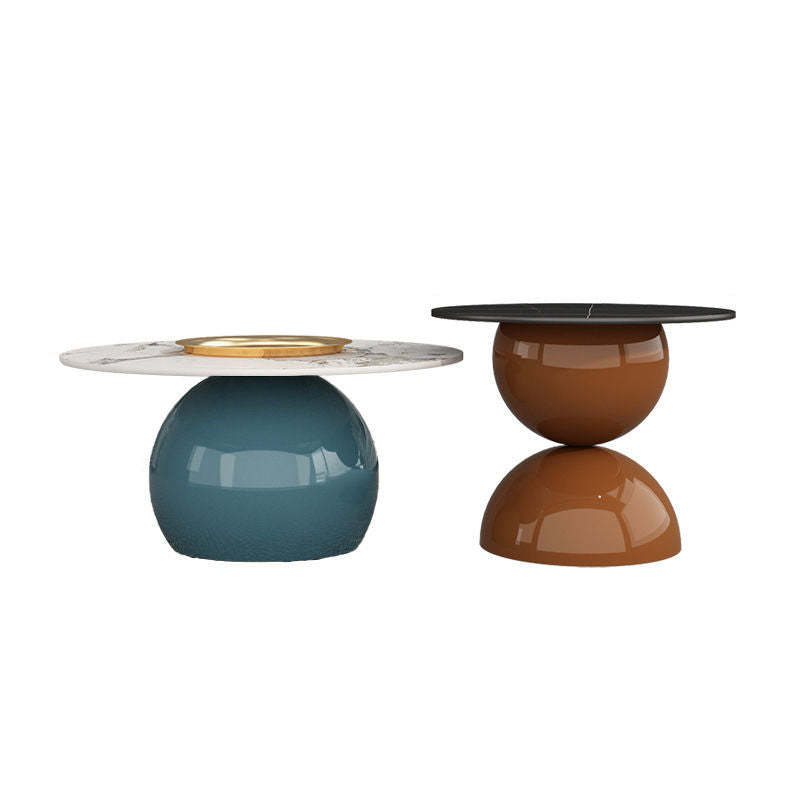Nordic Geometric Rock Board Iron Coffee Table