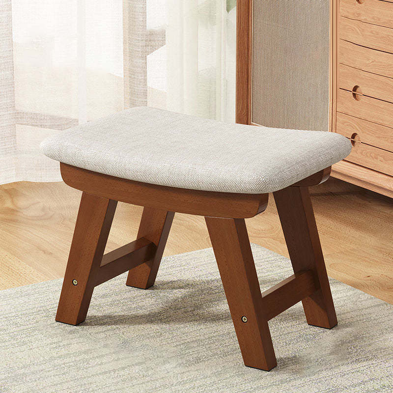 Minimalist Wood Cushion Shoe Bench