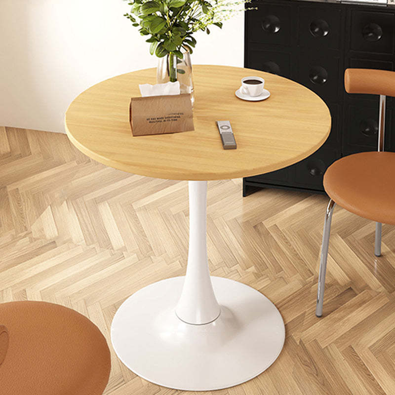 Modern Faux Wood Grain Steel End Table