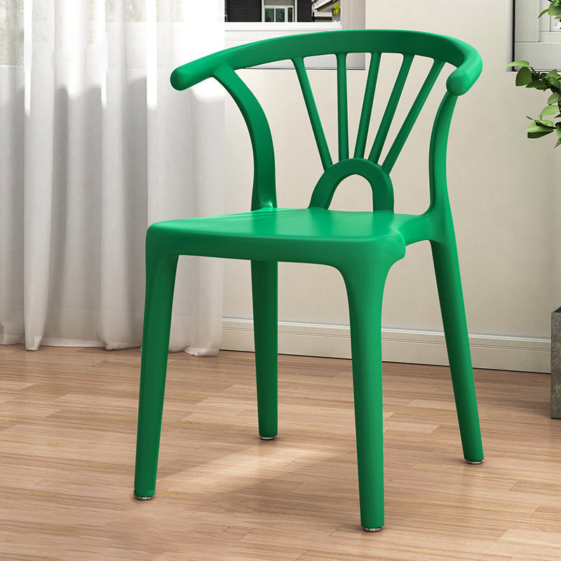 Scandinavian Arc Plastic Stackable Dining Chair