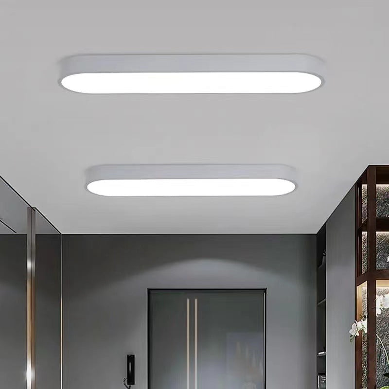Minimalist Elliptical Strip Iron Flush Mount Light