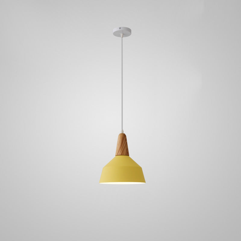 Nordic Macaron Aluminum Wood Pendant Light