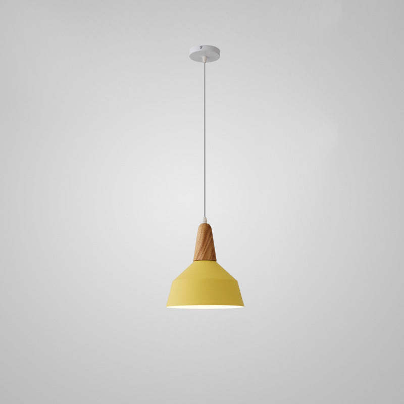 Nordic Macaron Aluminum Wood Pendant Light