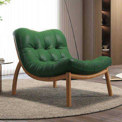 Scandinavian Upholstered Leather Steel Sofa