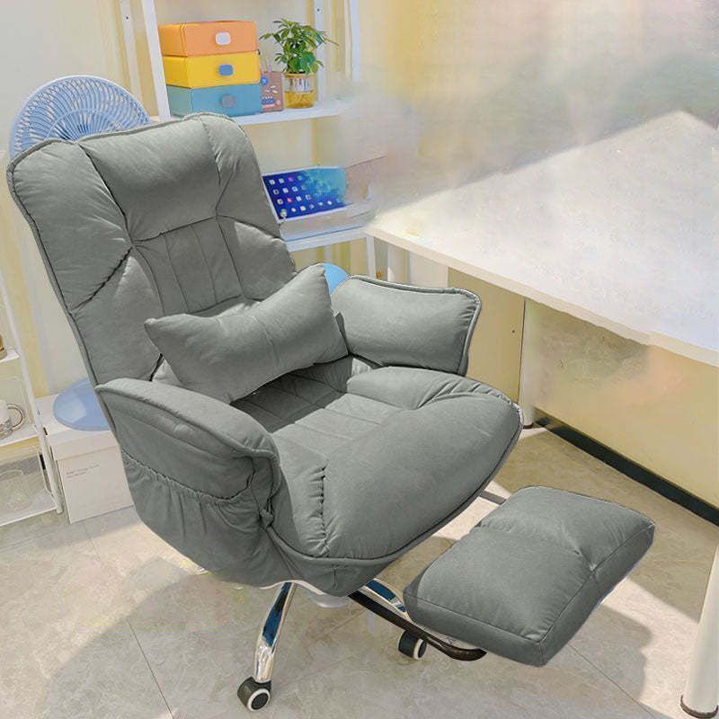 Modern Fabric Steel Adjustable Recliner With Footrest — Steel / B - Gray / Without Footrest
