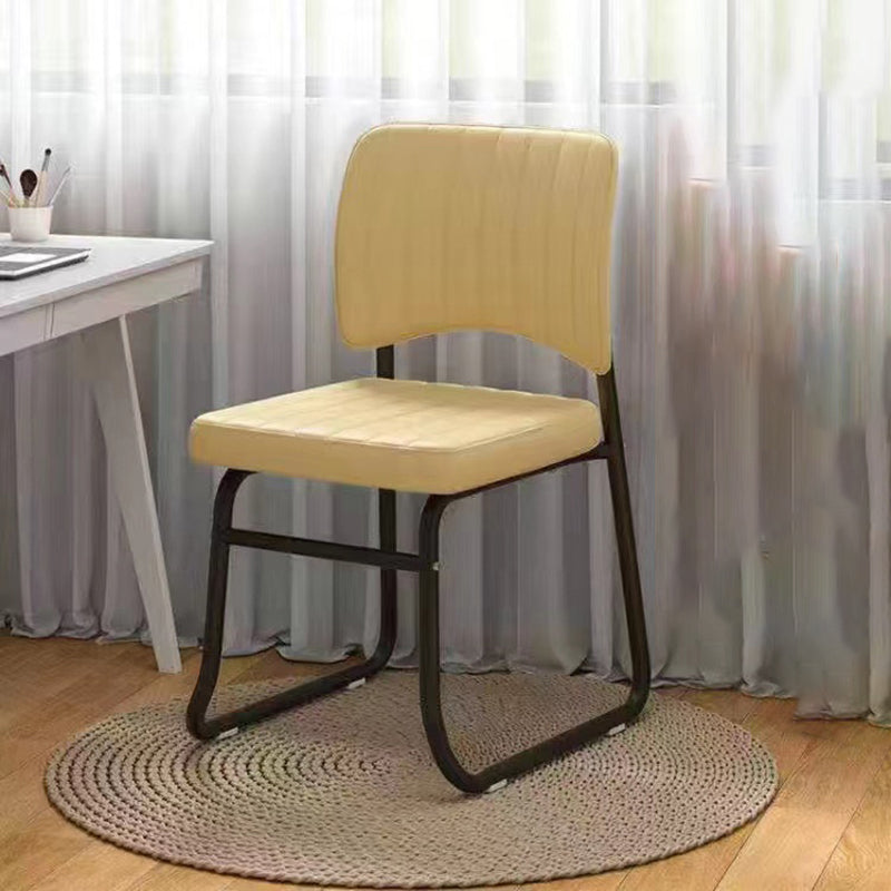 Minimalist PU Leather Stackable Desk Chair