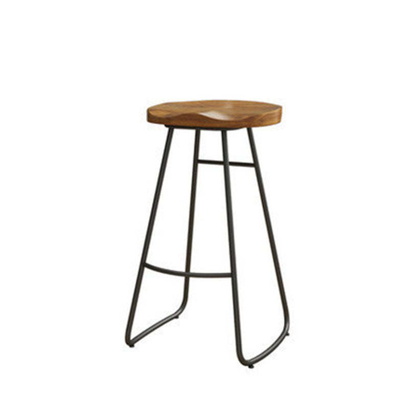 Nordic Tsuga Iron Backless Bar Stool