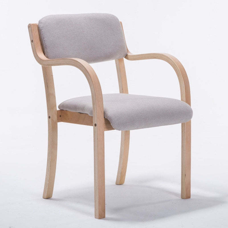 Nordic Wood Fabric Leather Velvet Dining Chair