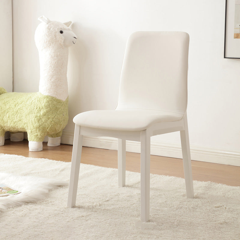 Nordic Leather Wood Frame Dining Chair