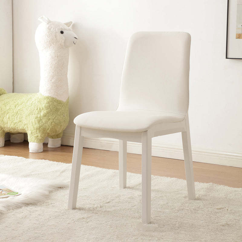 Nordic Leather Wood Frame Dining Chair