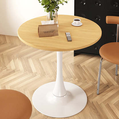 Modern Faux Wood Grain Steel End Table