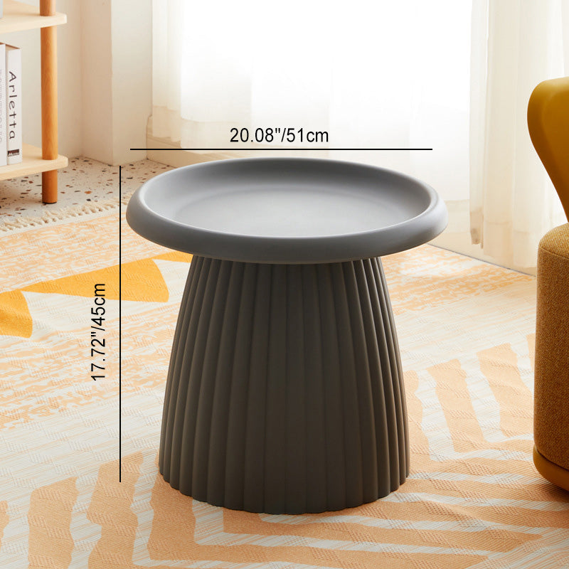 Contemporary Cone Lace Plastic Coffee Table — Yellow